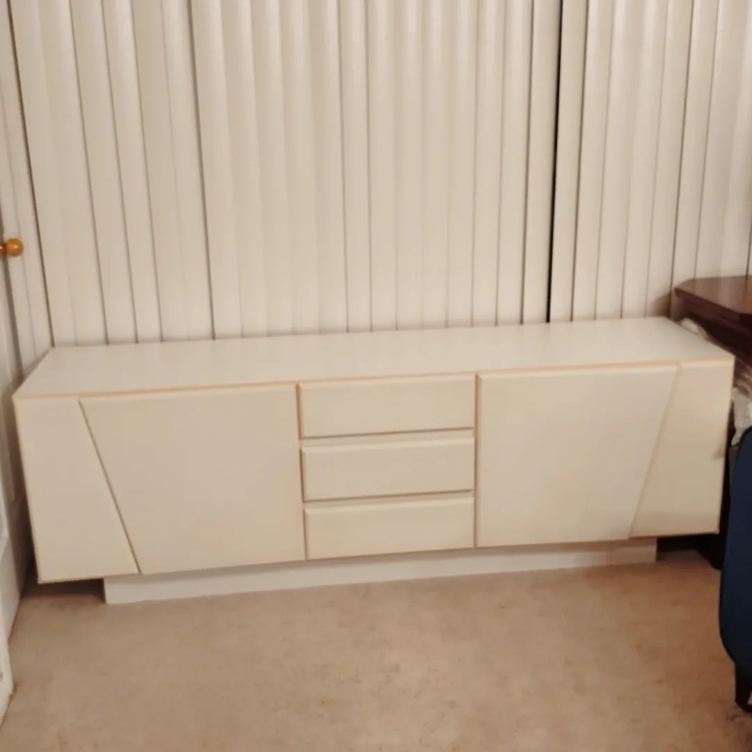 White Wooden TV Table thumbnail