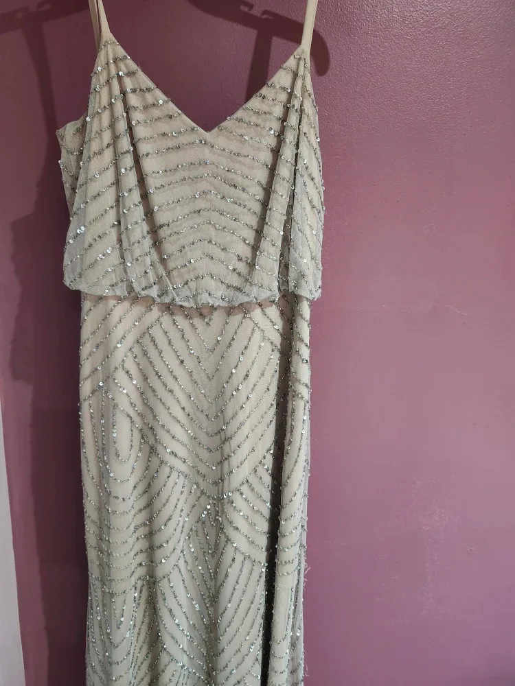 Adrianna Papell long beaded gown image indicator(2)