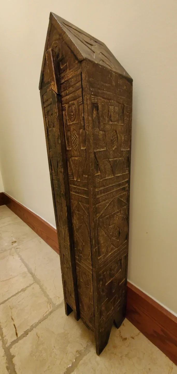 Vintage Carved Wood Cabinet image indicator(2)