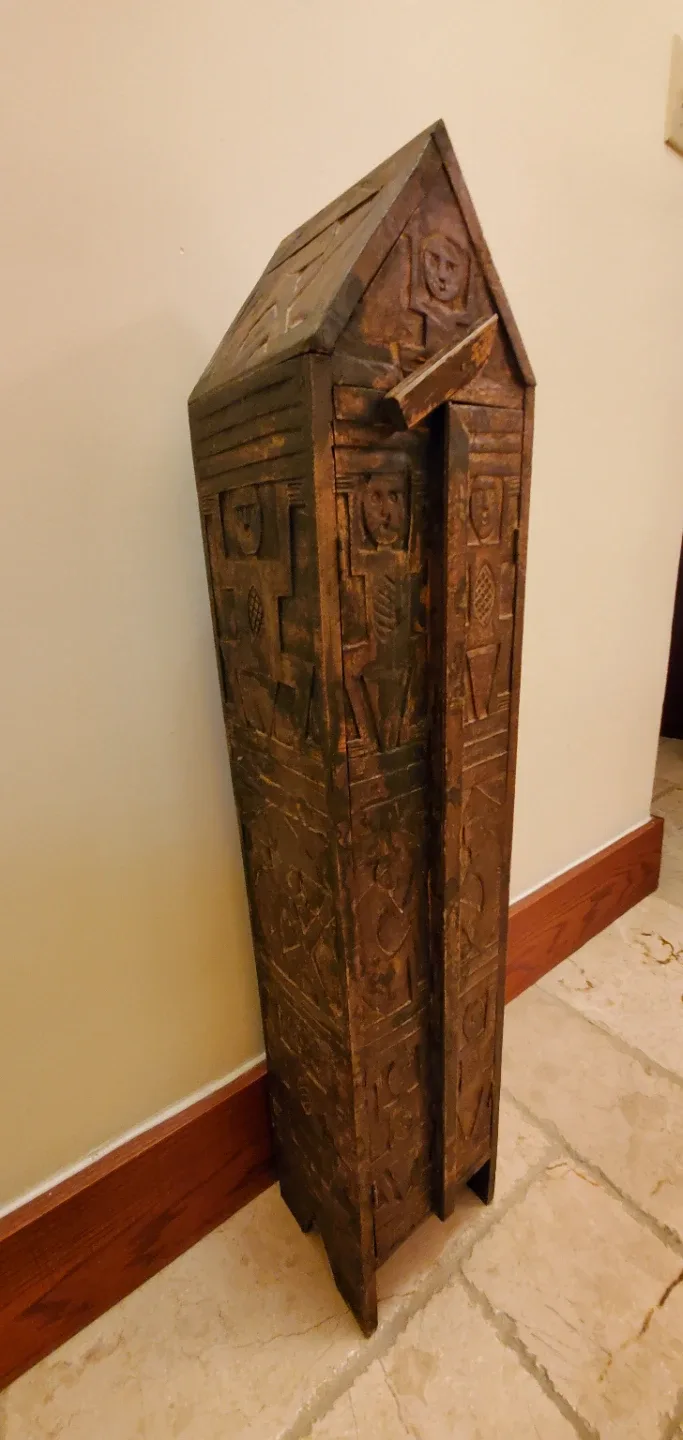 Vintage Carved Wood Cabinet image indicator(3)