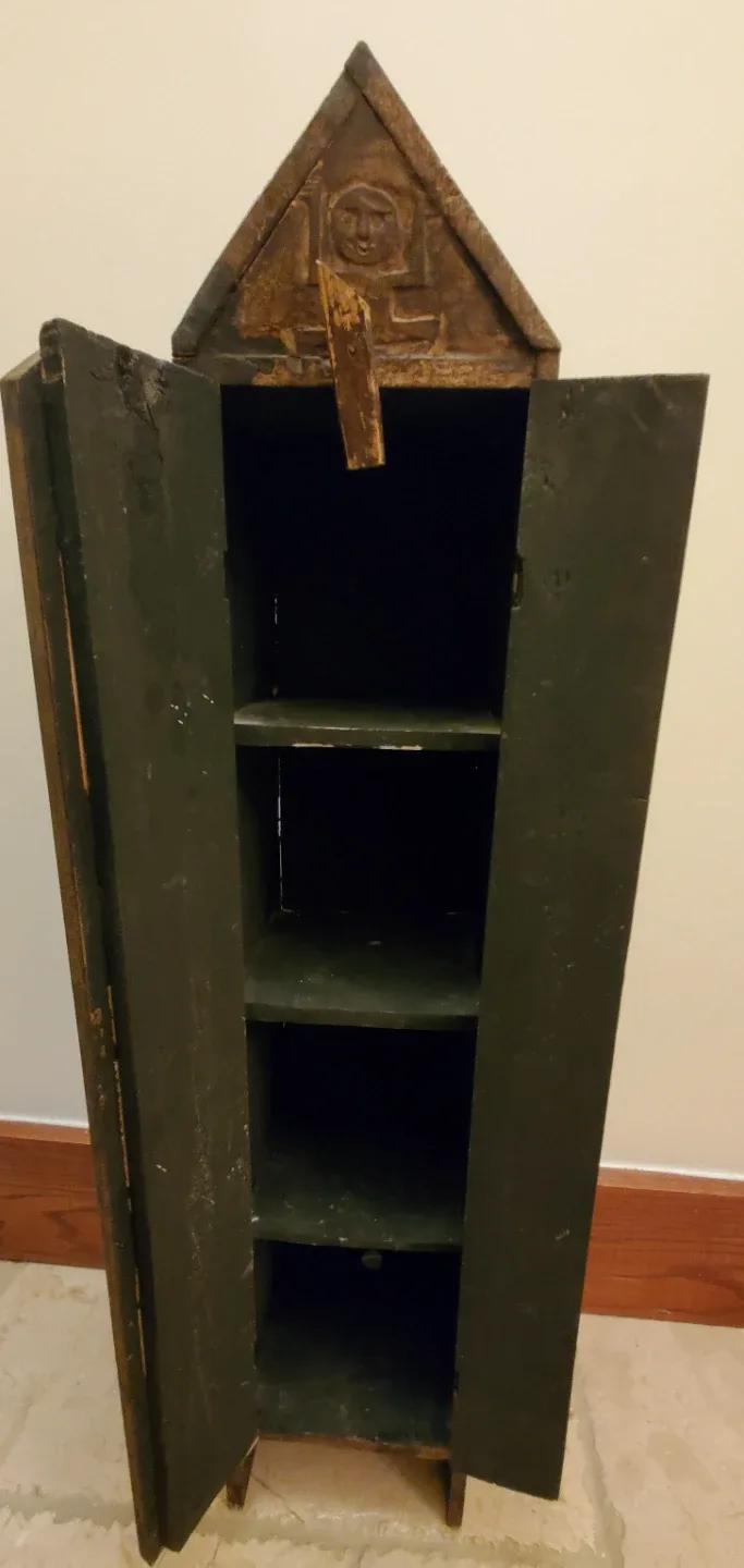 Vintage Carved Wood Cabinet image indicator(5)