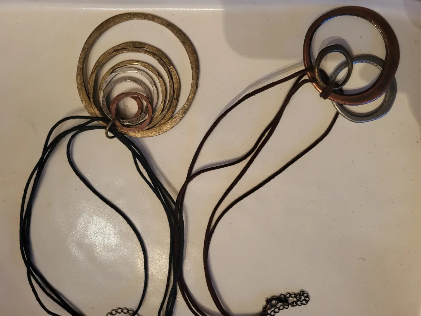 Circle Pendant Necklaces Set of 2 image indicator(5)