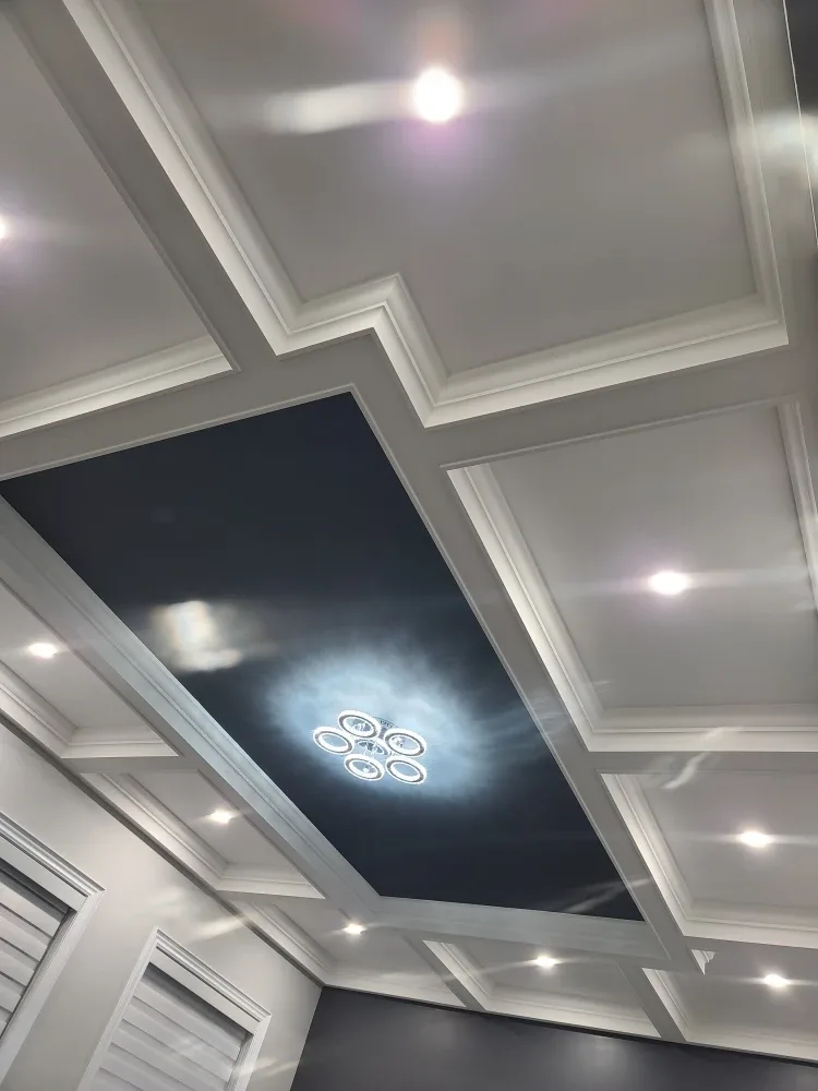 Crown moulding and waffle ceiling supply and install image indicator(9)