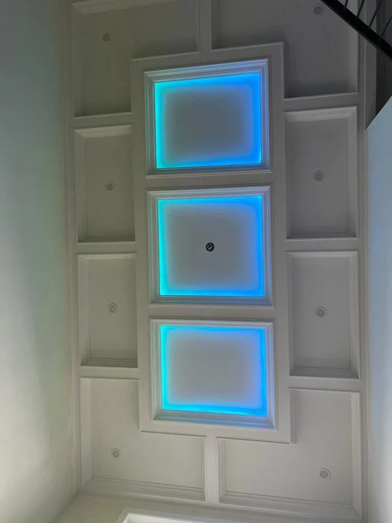 Crown moulding and waffle ceiling supply and install image indicator(10)