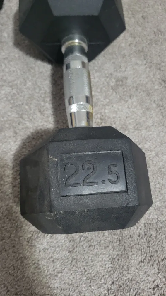 Pair of 22.5 lb Hex Dumbbells image indicator(2)
