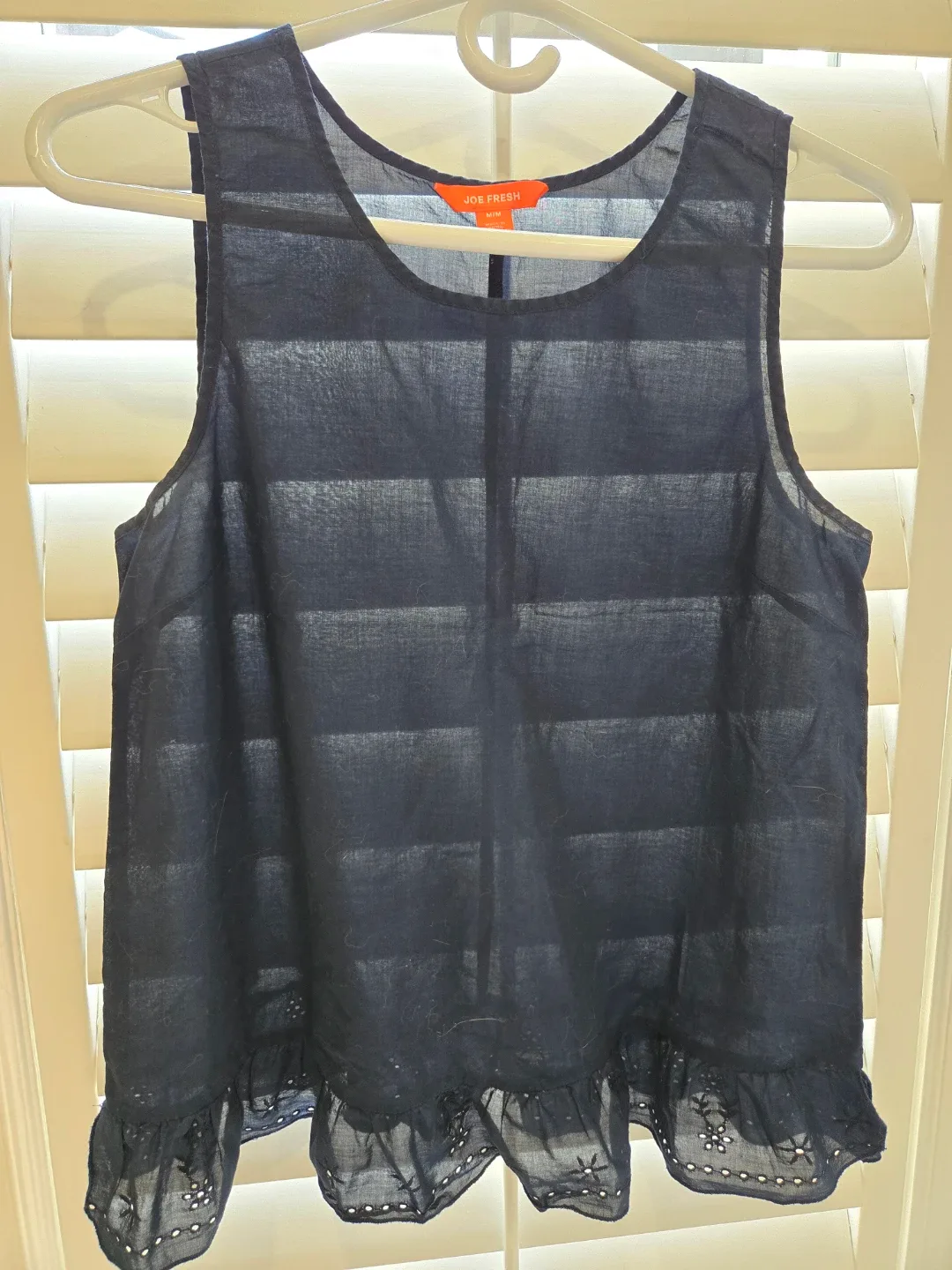 Joe Fresh Navy Blue Sleeveless Top - Size M image indicator(2)