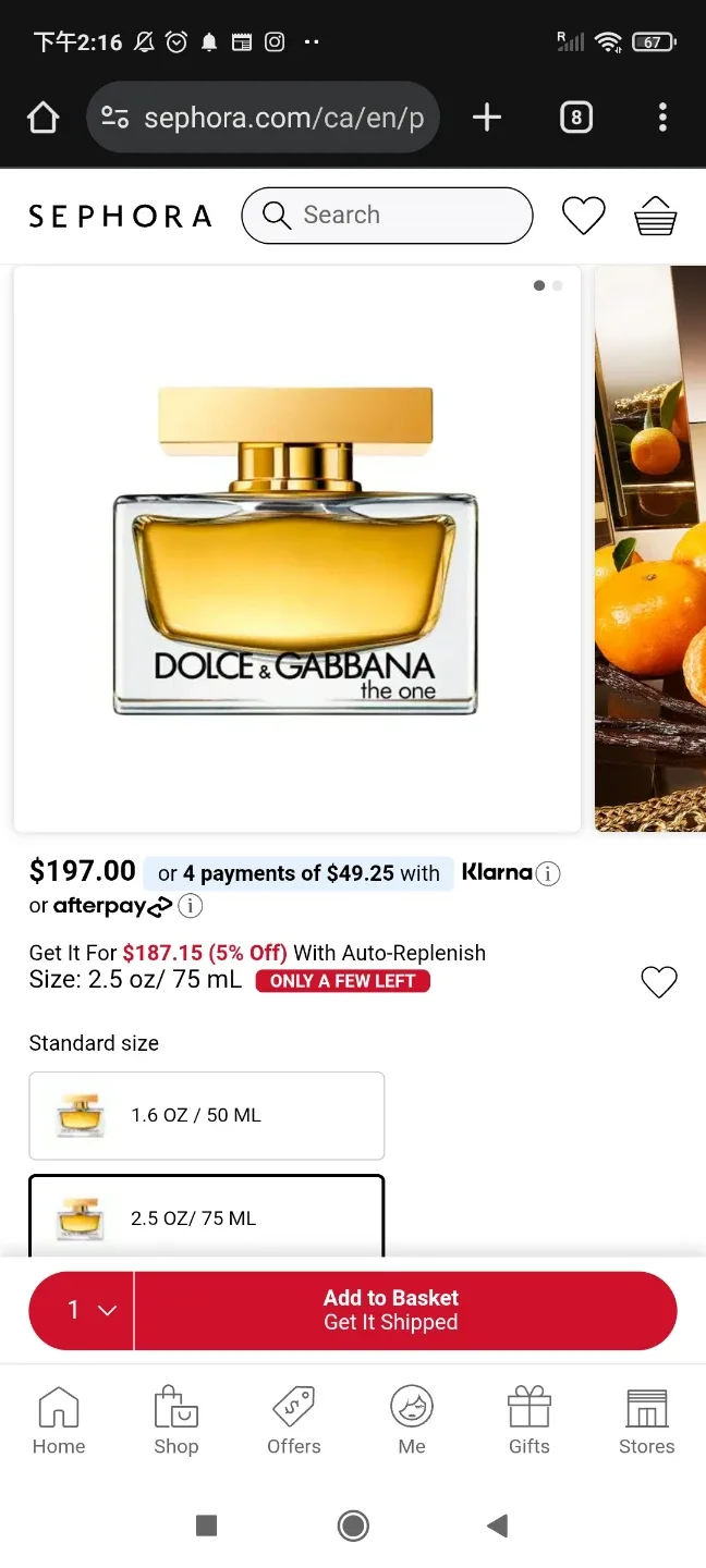 Dolce & Gabbana The One Eau de Parfum 75ml image indicator(3)