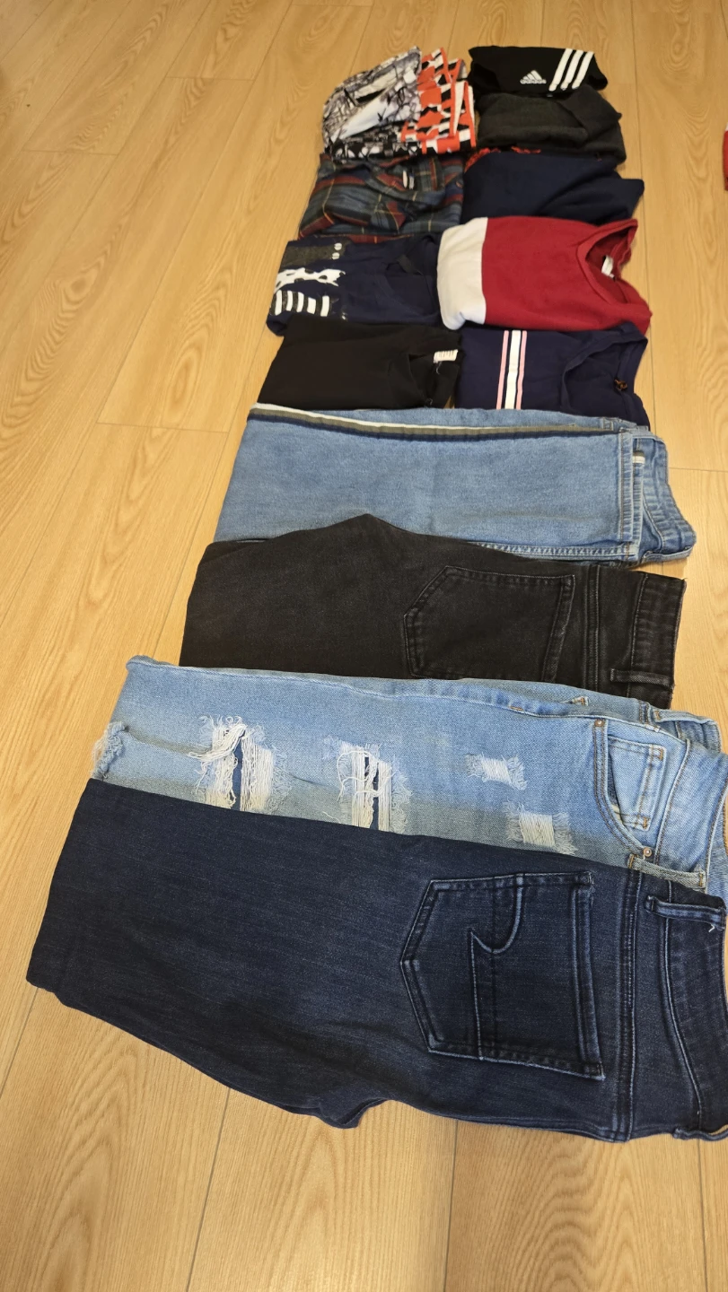 Mixed Clothing Lot - Jeans, Shirts, and More!