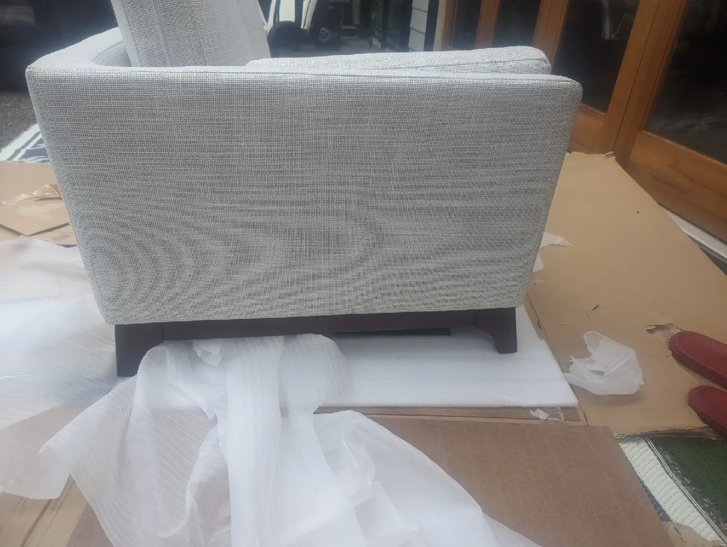 partial half Article Ceni 88" Corner Sectional - Buckler Ivory image indicator(5)