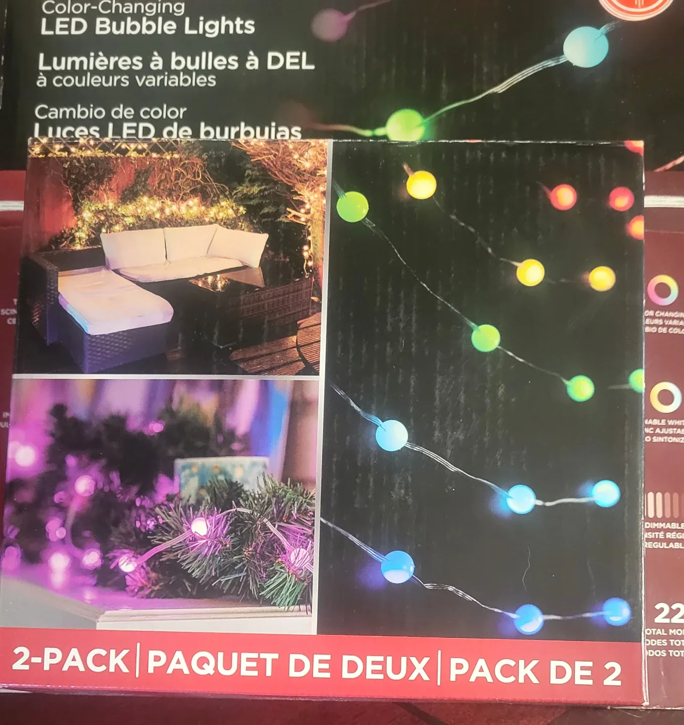 UltraPro Elite Color-Changing LED Bubble Lights - 2 Pack image indicator(4)