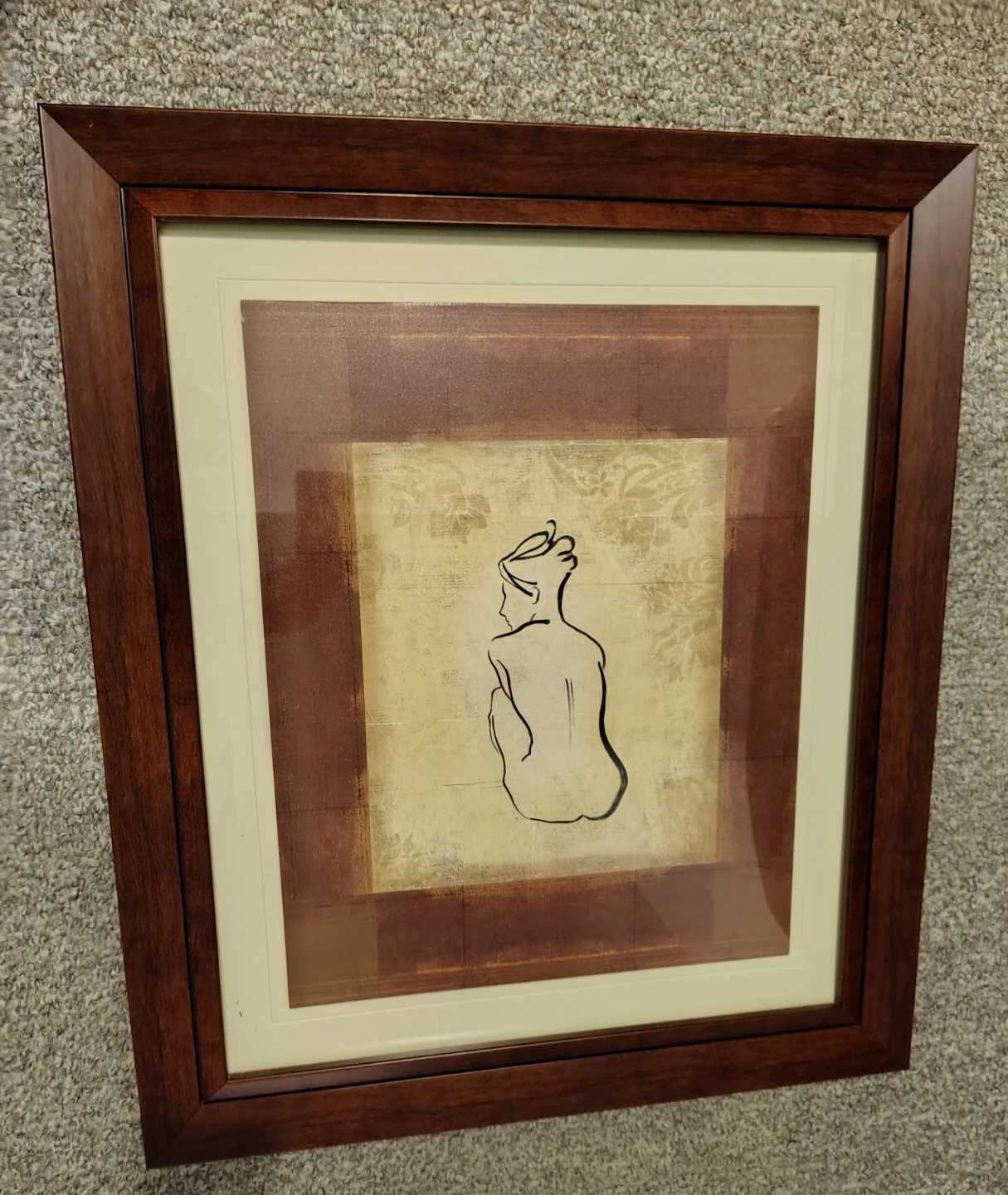Framed Art Print - Figure Sketch 24 x 28 inches