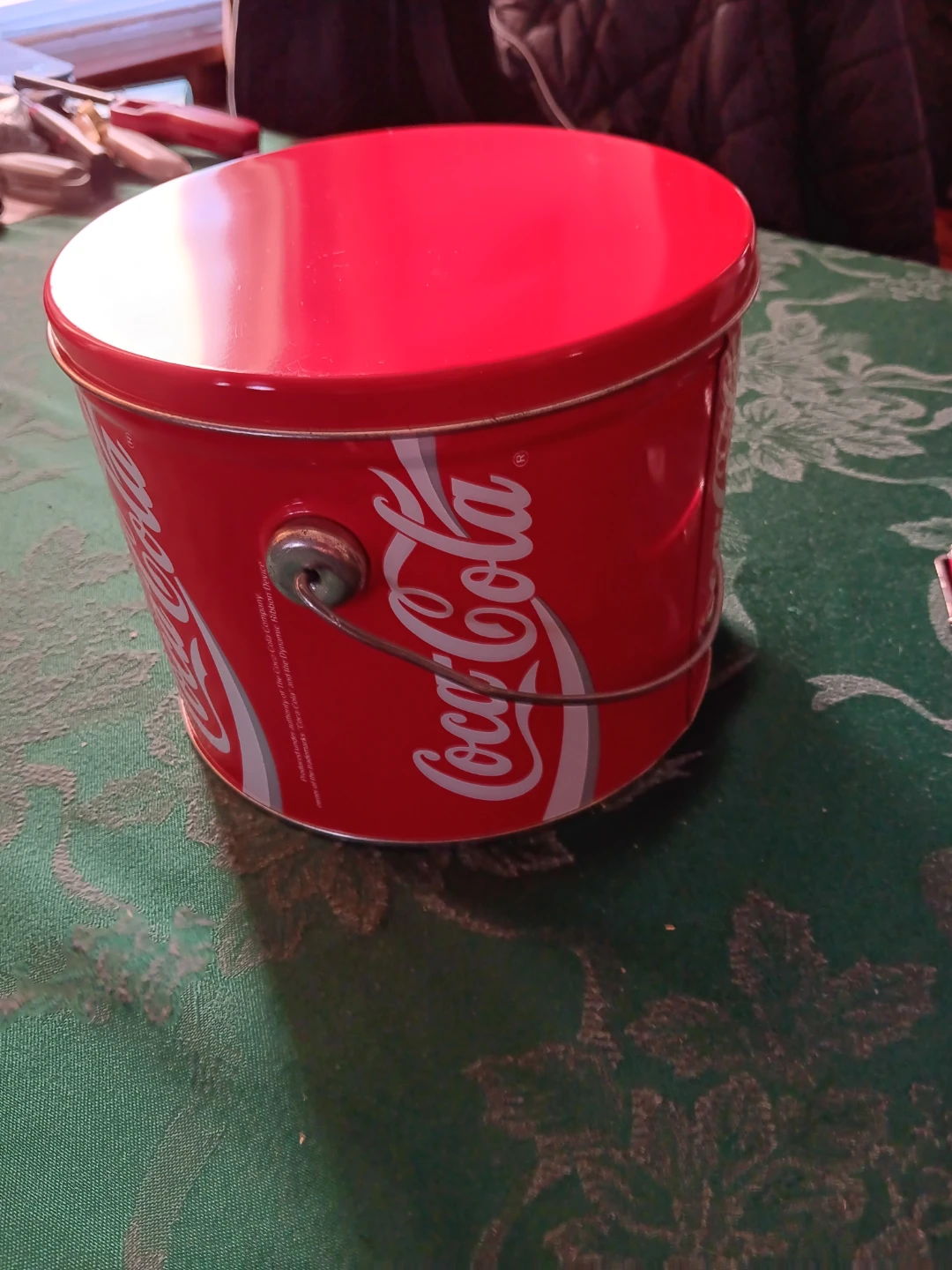 Coca-Cola Red Tin Container - photo 2