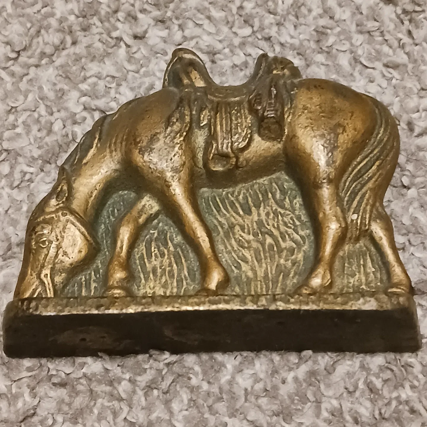 Vintage Bronze Horse Bookend