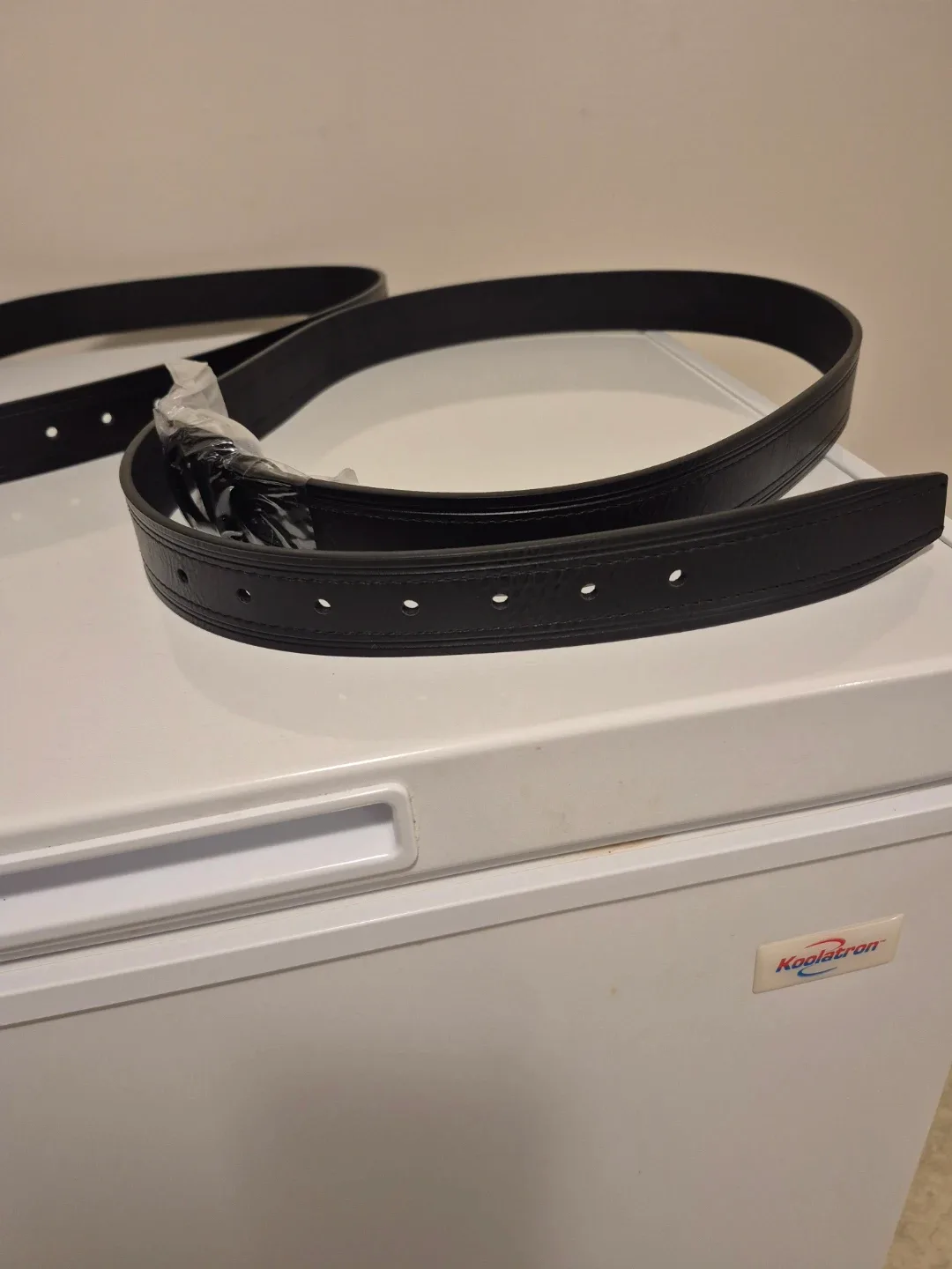 Two New Adjustable Black Belts Sized 40-44 image indicator(6)