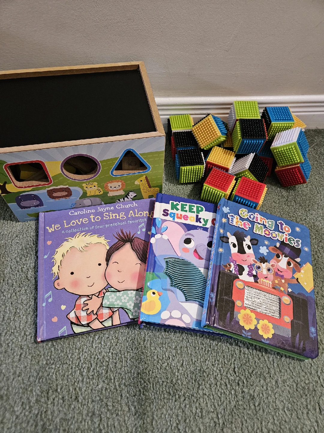 Kids Books & Blocks Set