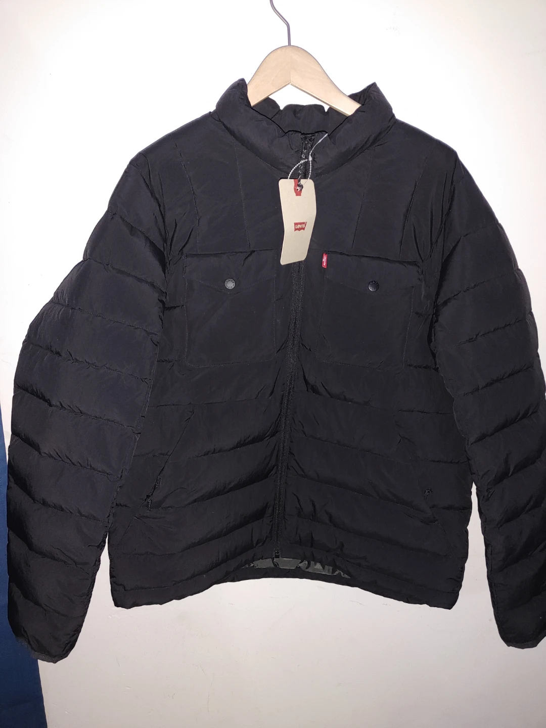 Levi's Black Puffer Jacket Size L - New with Tags!