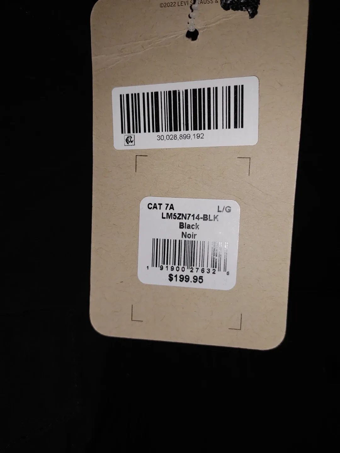 Levi's Black Puffer Jacket Size L - New with Tags! image indicator(2)