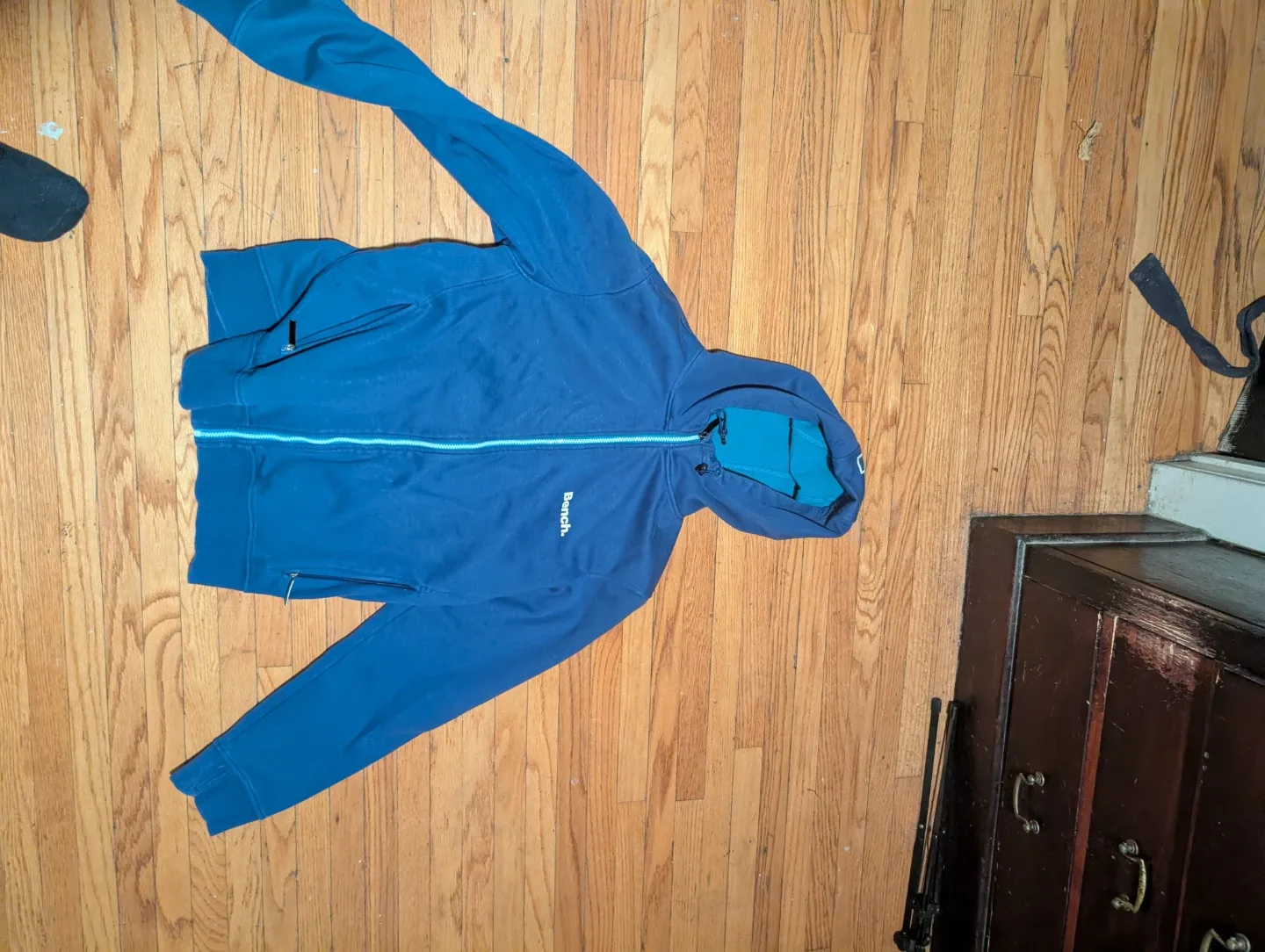 Bench. XL Blue Zip-Up Hoodie