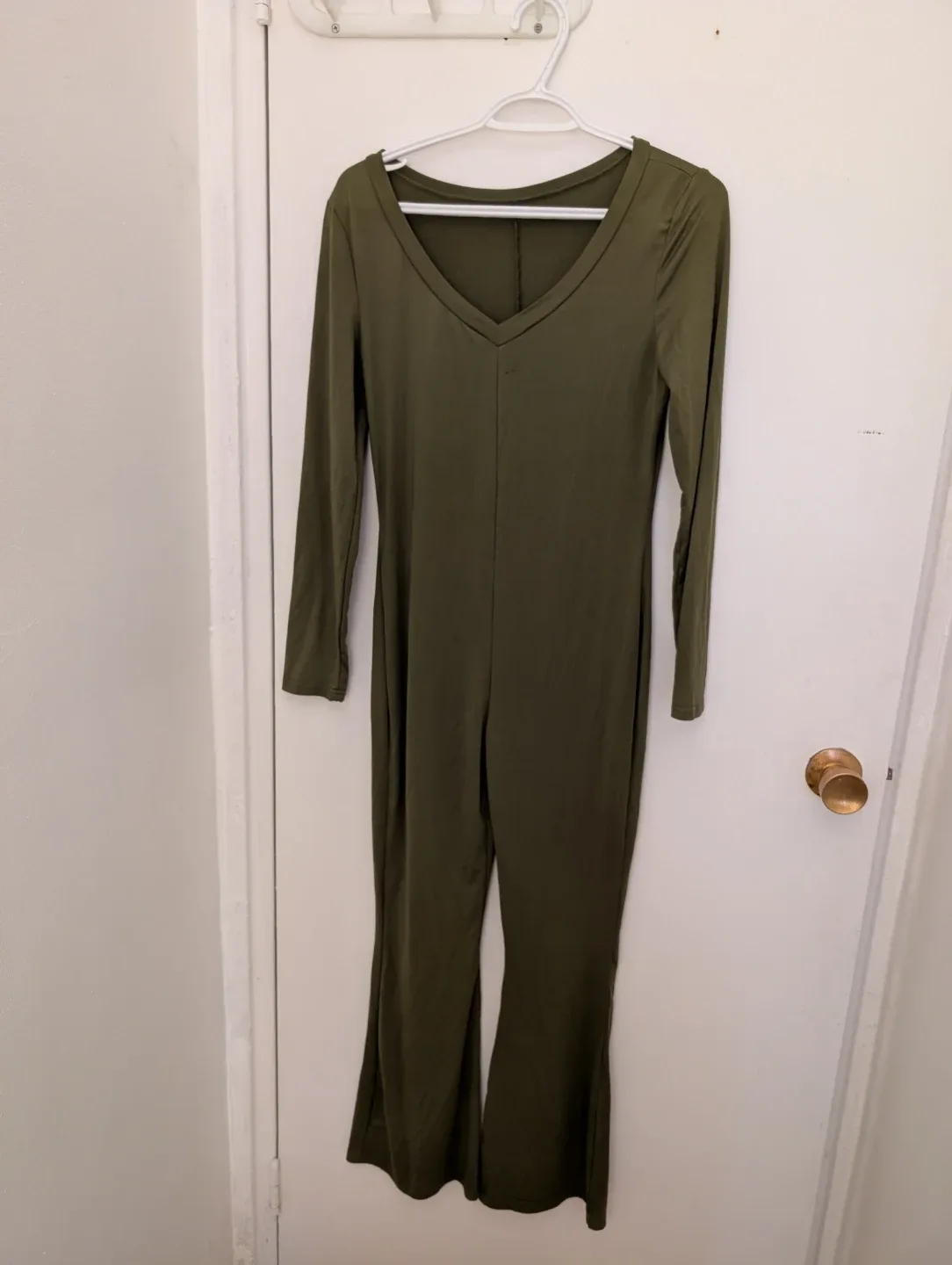 Olive Green Long Sleeve Jumpsuit thumbnail
