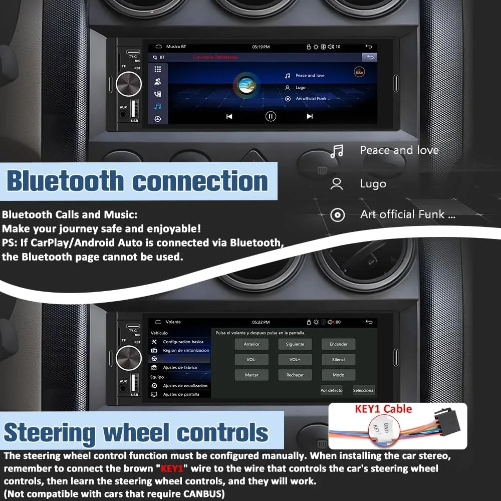 Single Din Car Stereo with IPS Touchscreen BNIB image indicator(3)