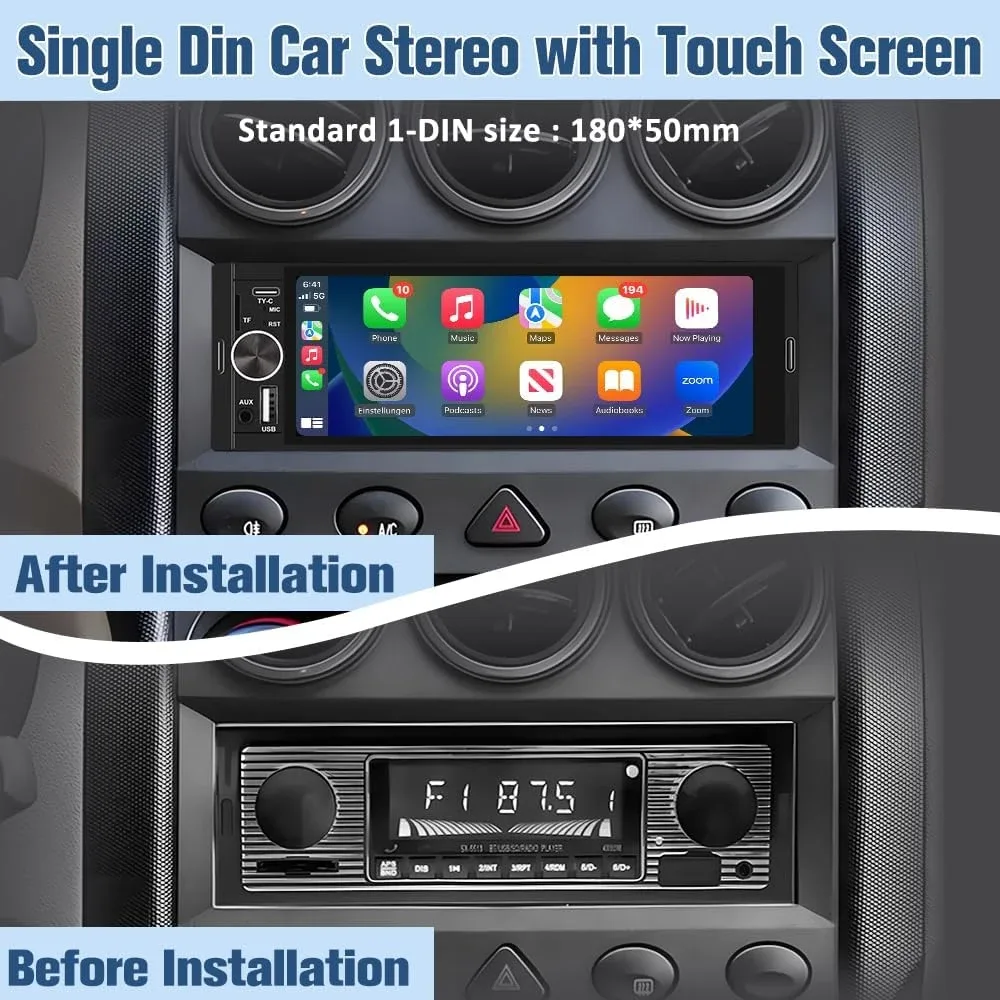 Single Din Car Stereo with IPS Touchscreen BNIB image indicator(4)