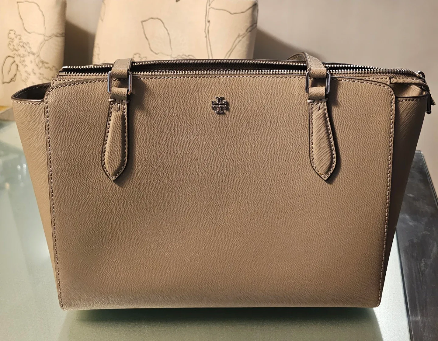 Tory Burch Leather Tote Bag thumbnail