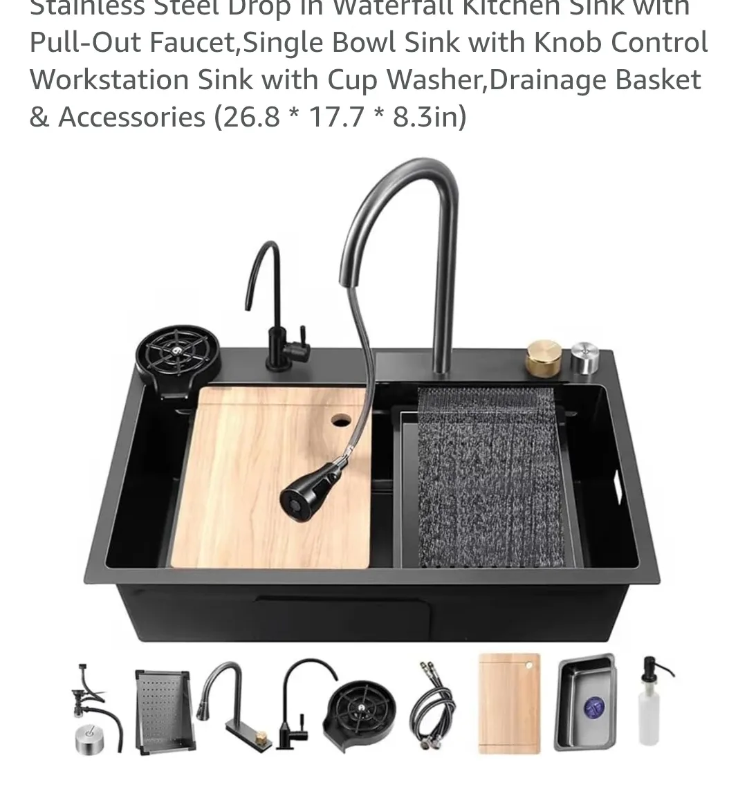 Black Stainless Steel Nano Undermount kitchen sink