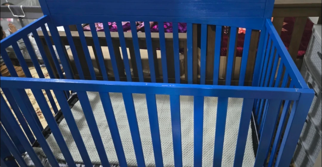 Blue Baby Crib