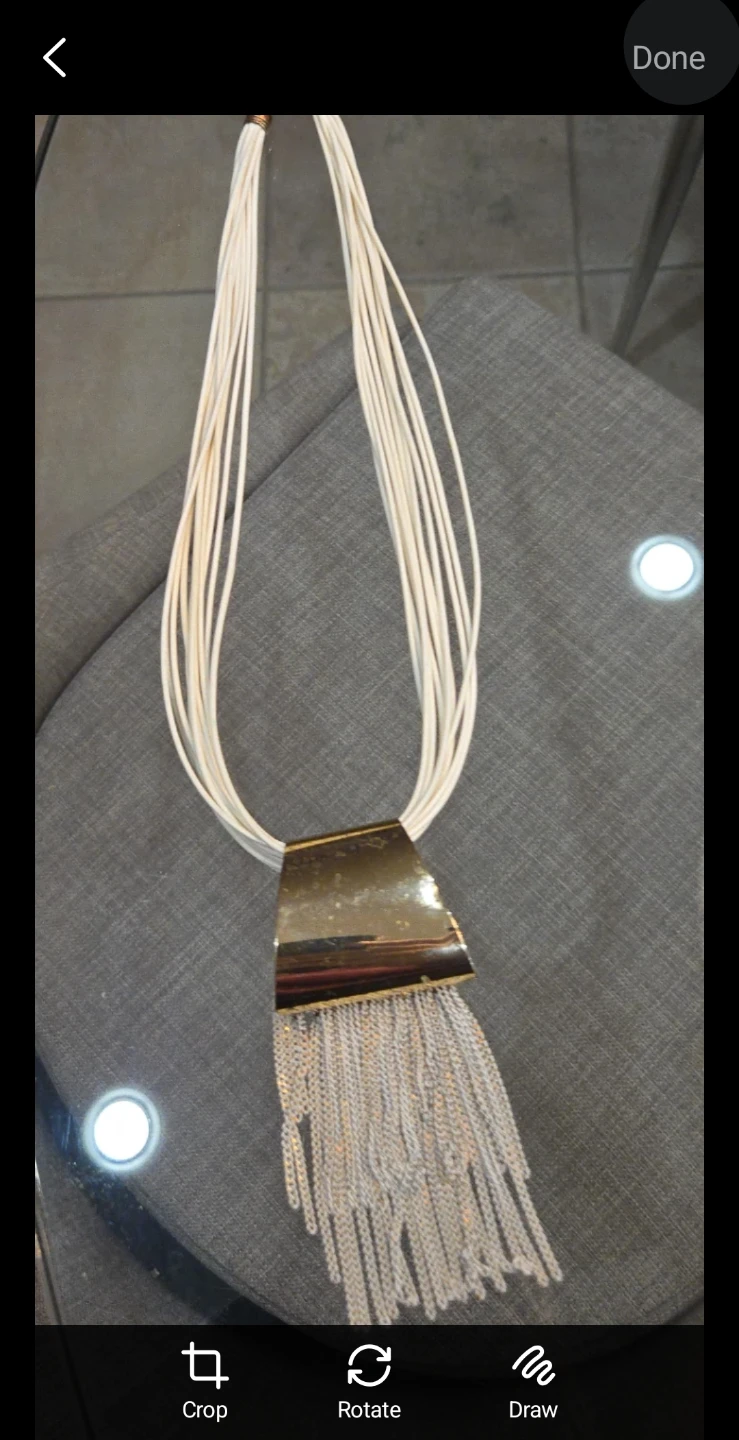 Statement Necklace - White & Gold