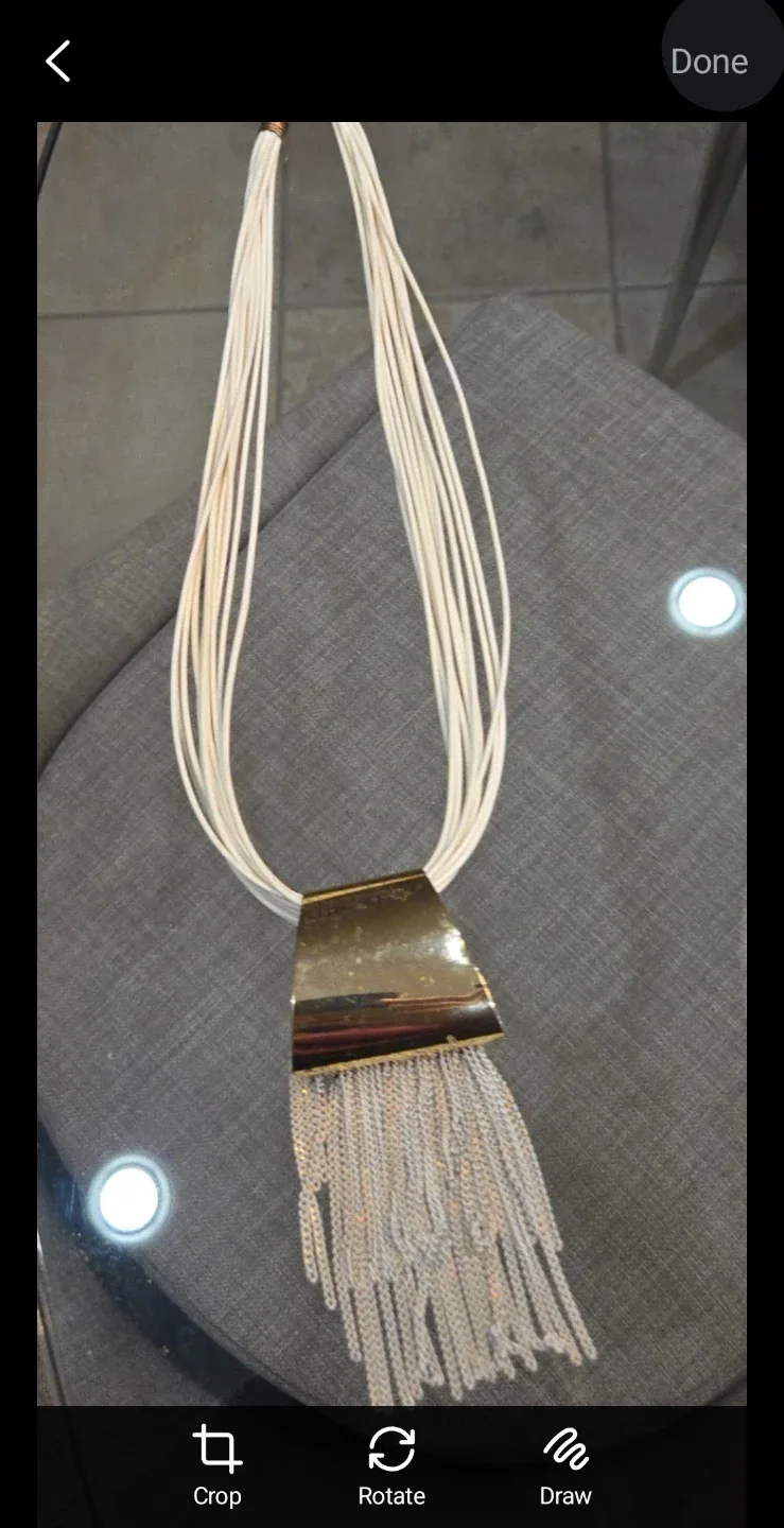 Statement Necklace - White & Gold