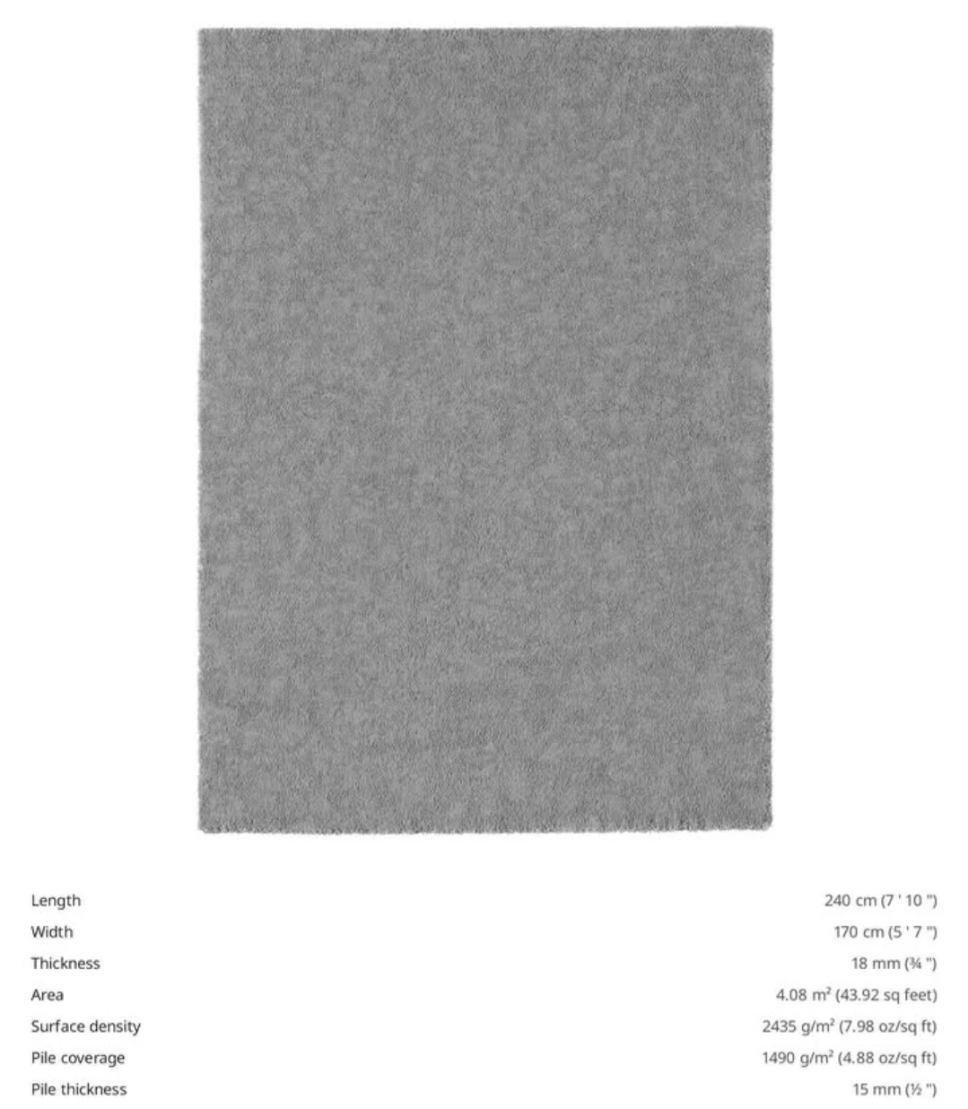 Grey Area Rug (7' 10" x 5' 7") - photo 2