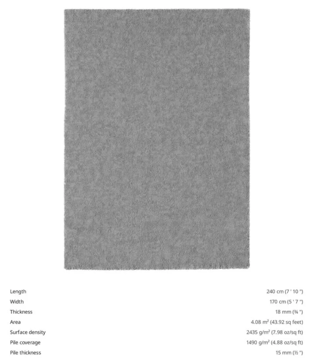 Grey Area Rug (7' 10" x 5' 7") image indicator(2)