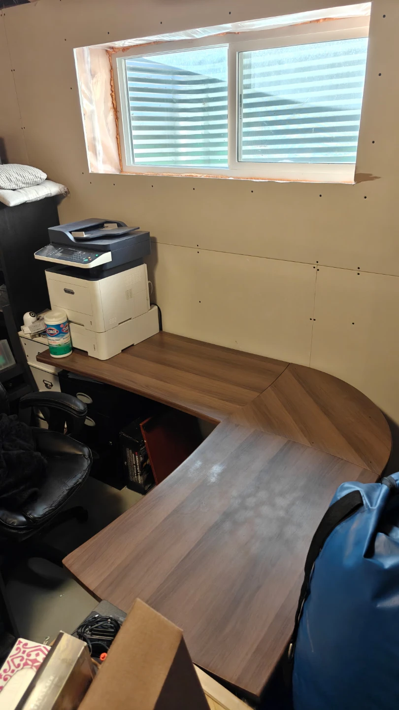 L-Shaped Corner Desk - Brown