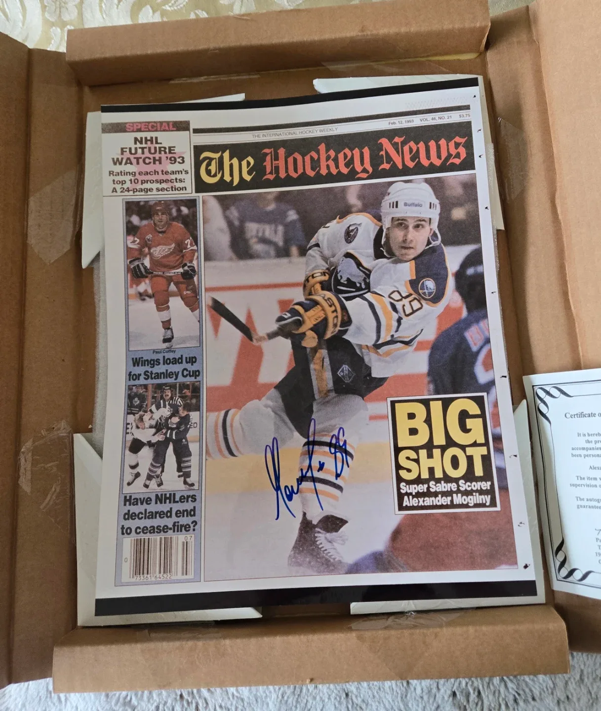 Autographed Alexander Mogilny Hockey News image indicator(5)