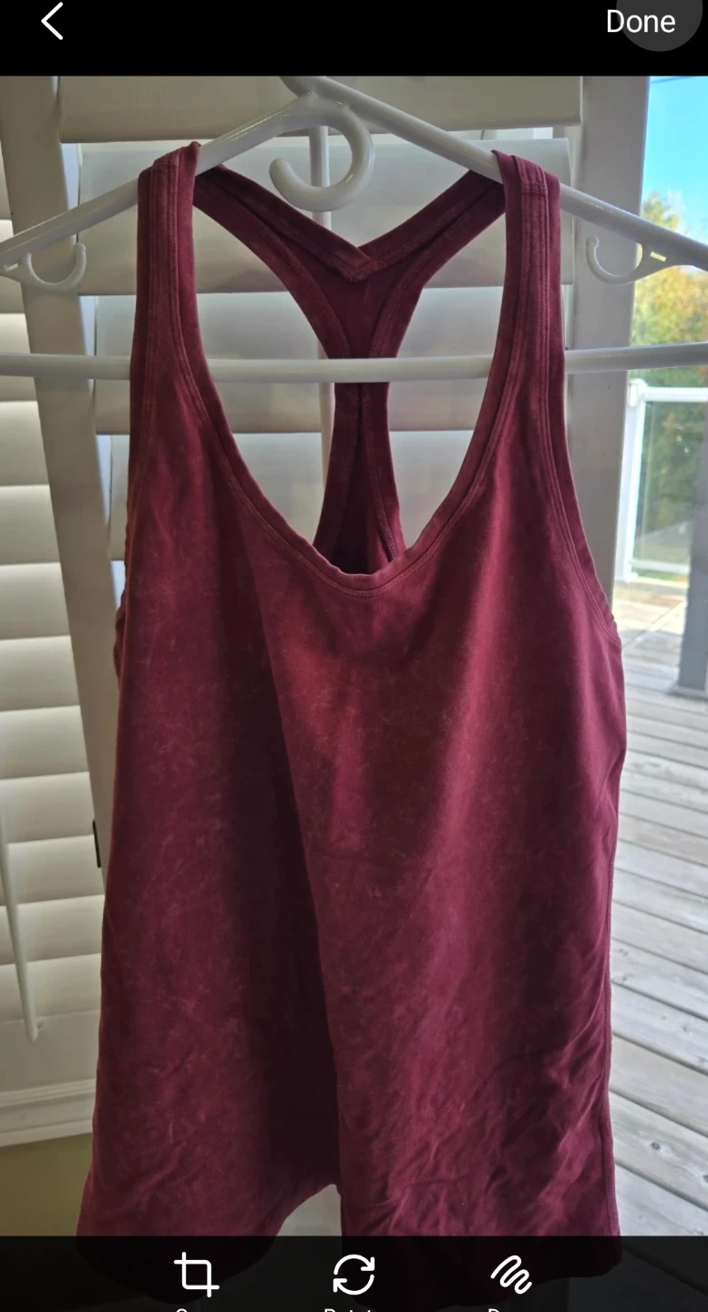 Lululemon Racerback Tank Top, Size 6, Burgundy - photo 2