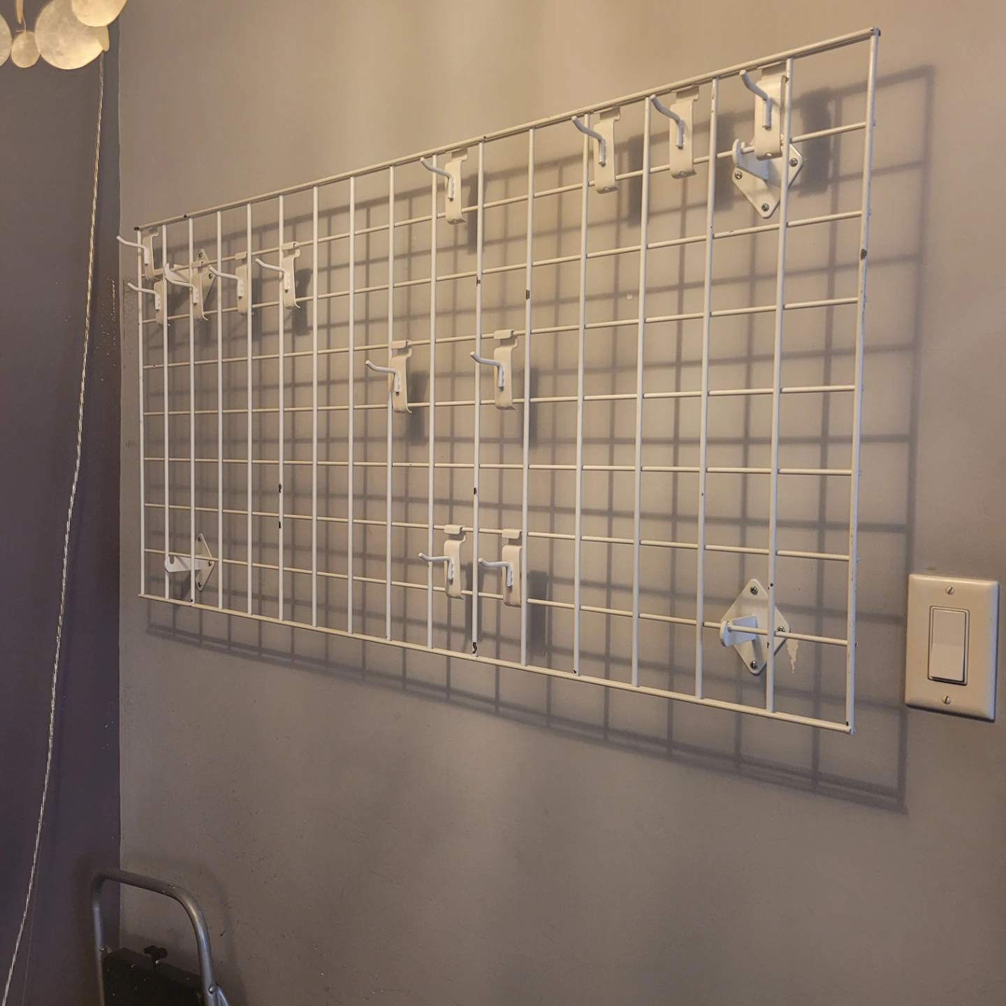 Wall-Mounted Grid Panel Organizer