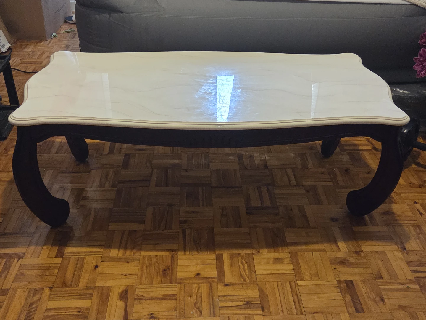 Faux Marble Top Coffee Table