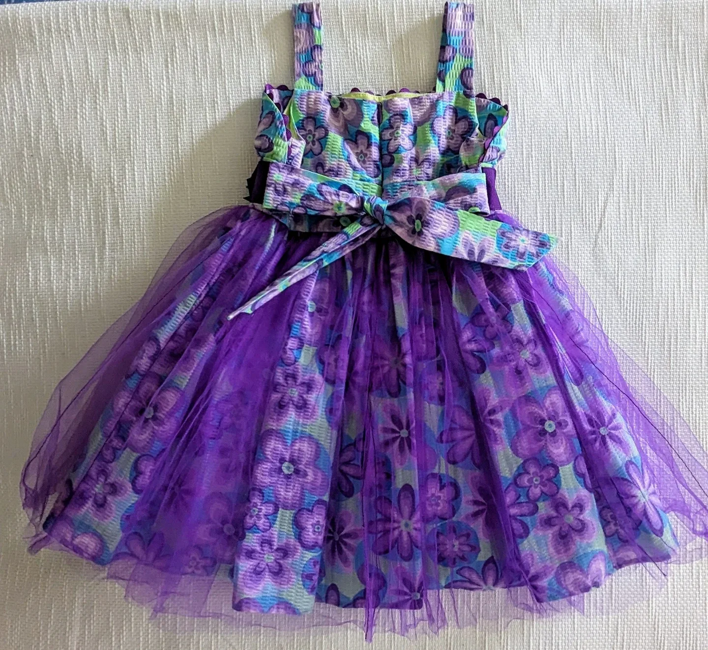 Girl's Flower Print Dress image indicator(2)