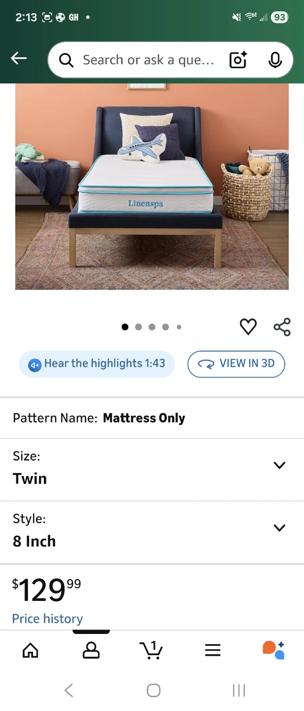 ​$40!  - Twin Bed (Frame + High-Quality Linenspa Mattress) - photo 5