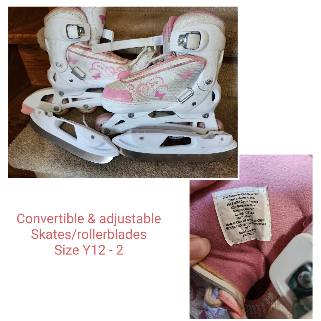 Convertible Skates/Rollerblades - Size Y12-2