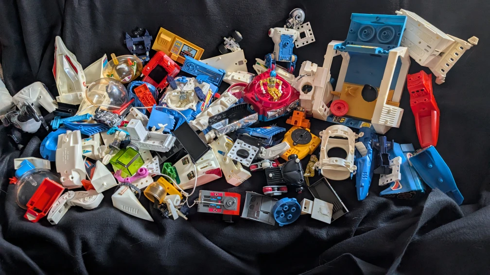 Vintage 80s Micronauts Toy Lot - Parts & Pieces