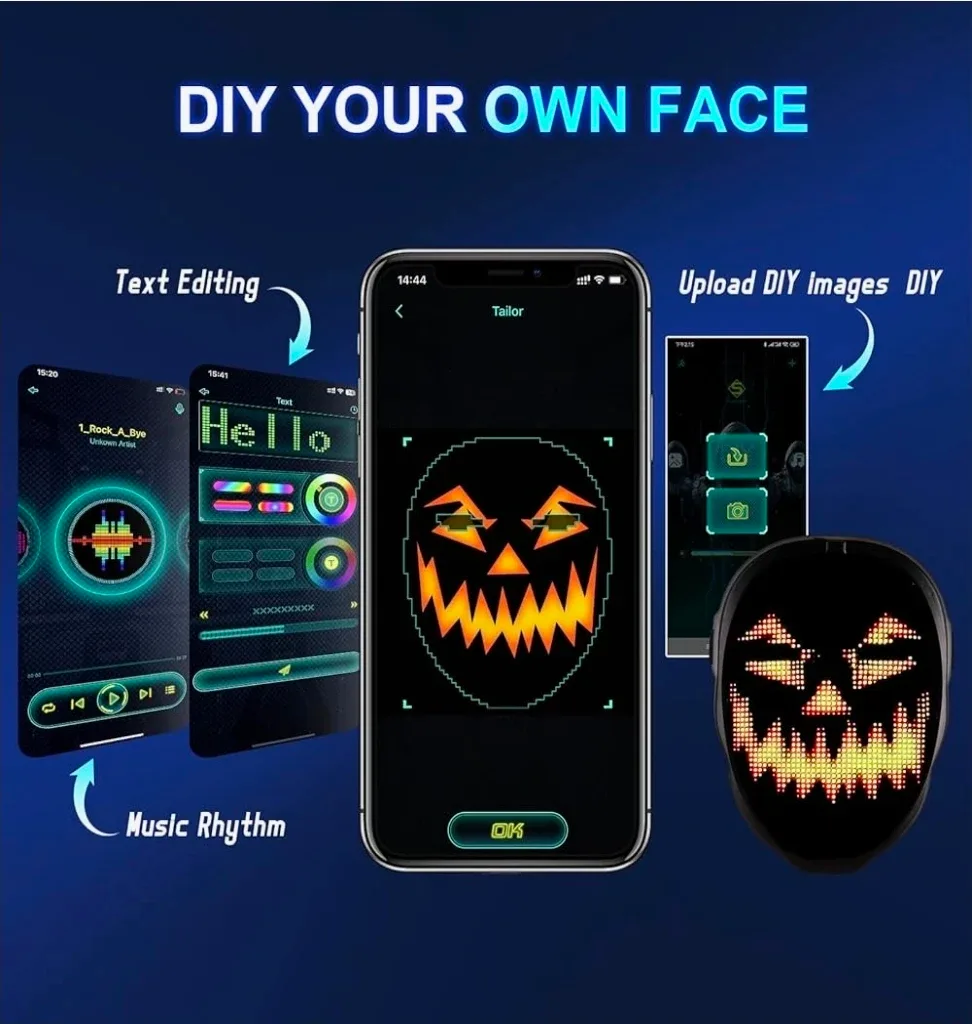 Shining App Mask - DIY Face Mask image indicator(5)
