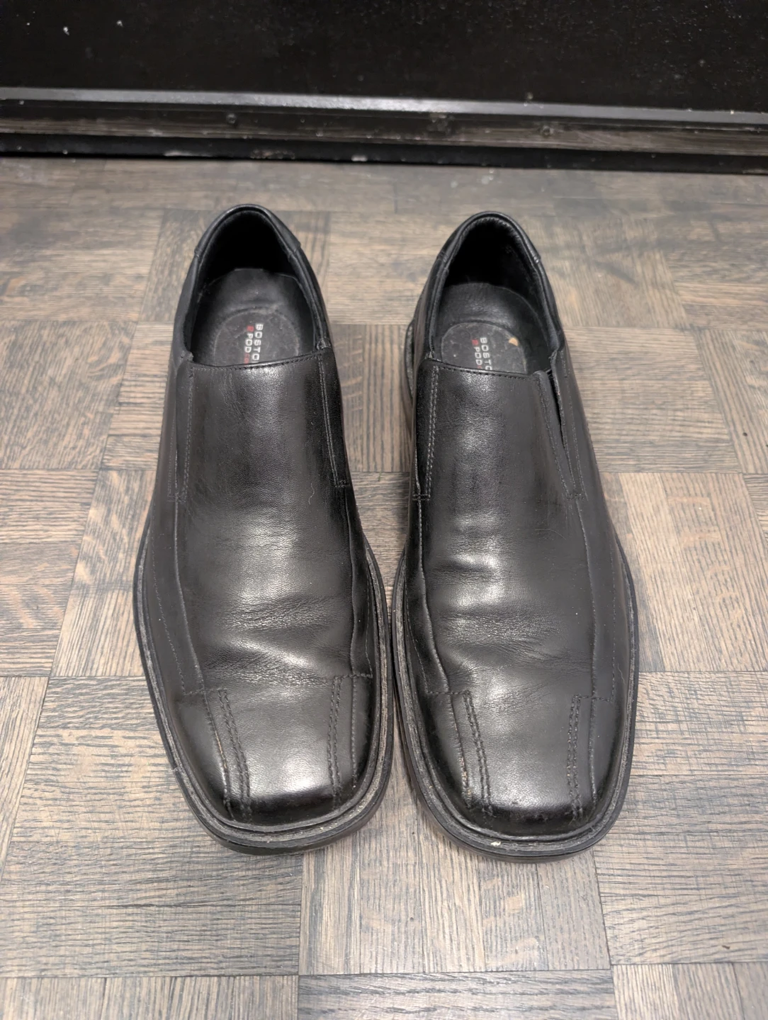 Bostonian Black Leather Slip-On Dress Shoes - Size 10.5