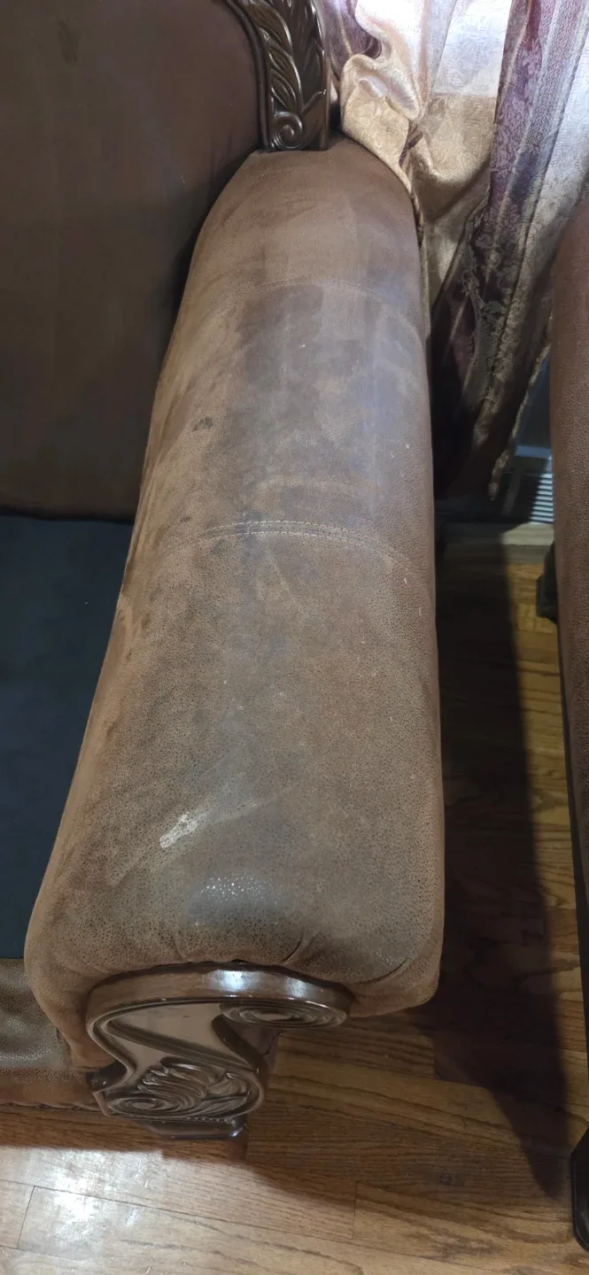 Used Brown Sofa and Loveseat Set image indicator(5)