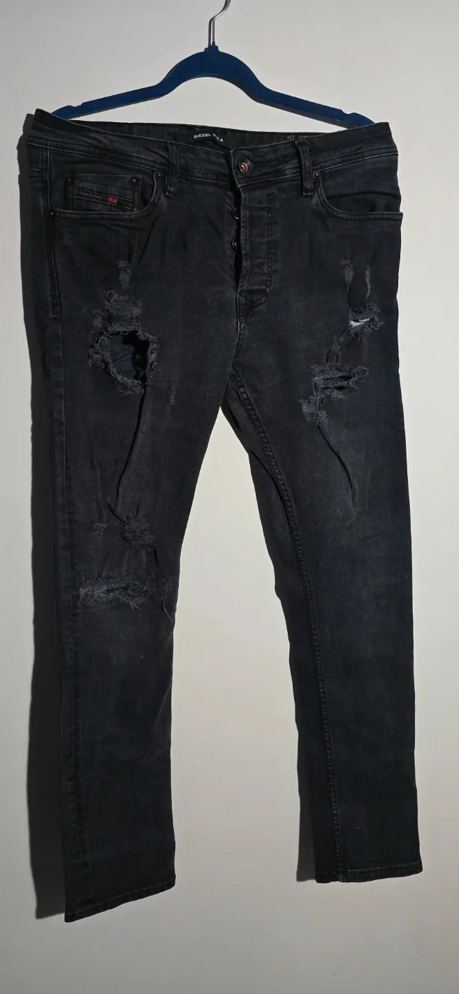 Diesel D.N.A. Black Distressed Jeans