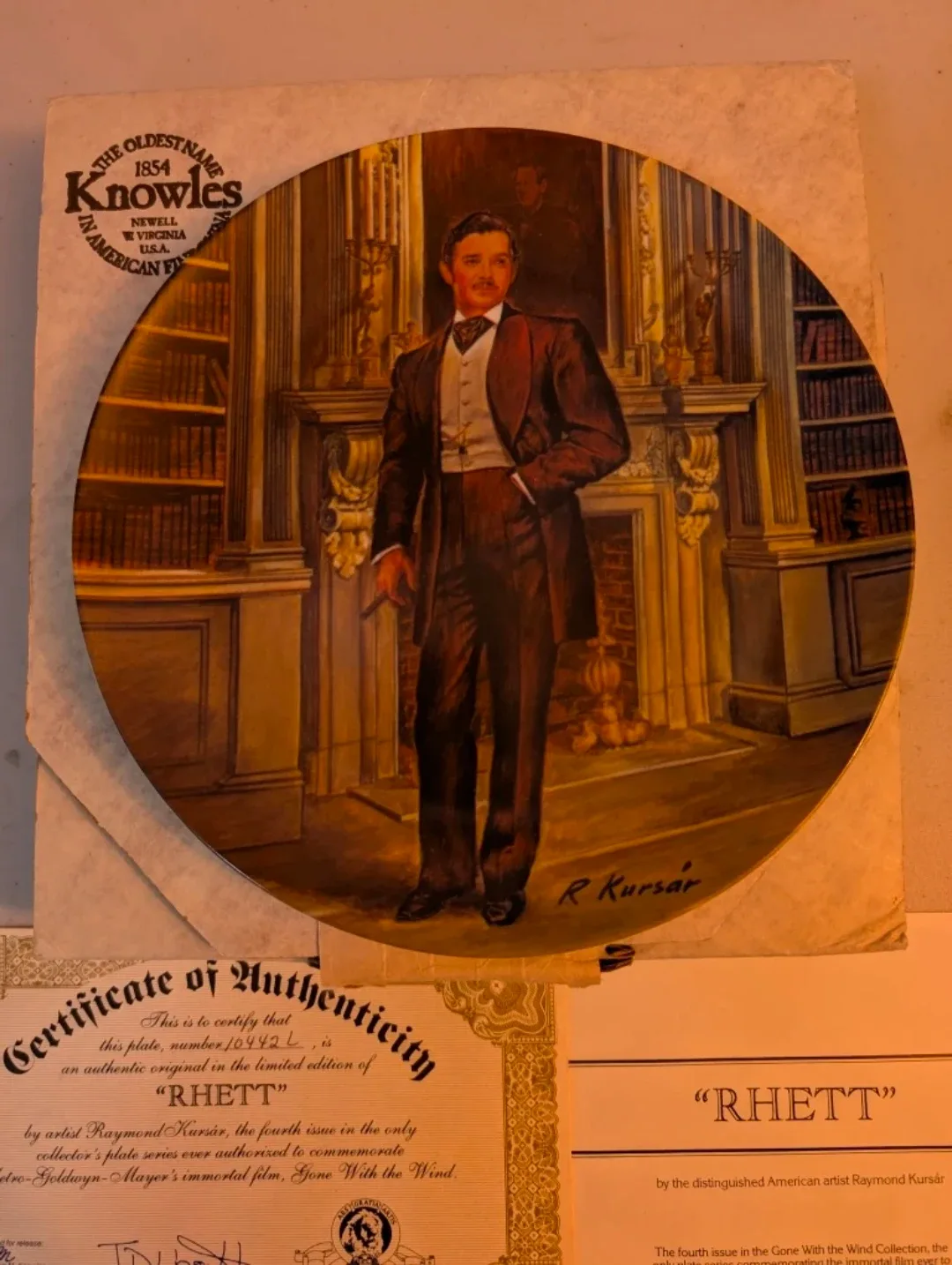 Knowles Rhett Plate - Gone With The Wind