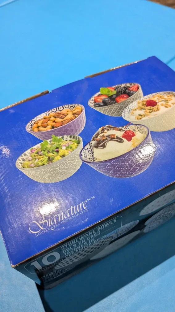 Signature Housewares Stoneware Bowls - 10 Piece Set image indicator(2)