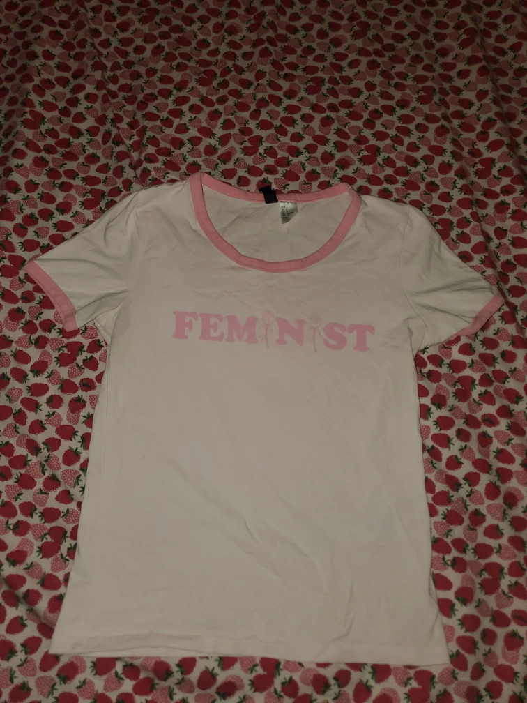 Pink Feminist T-Shirt - Size S - photo 2