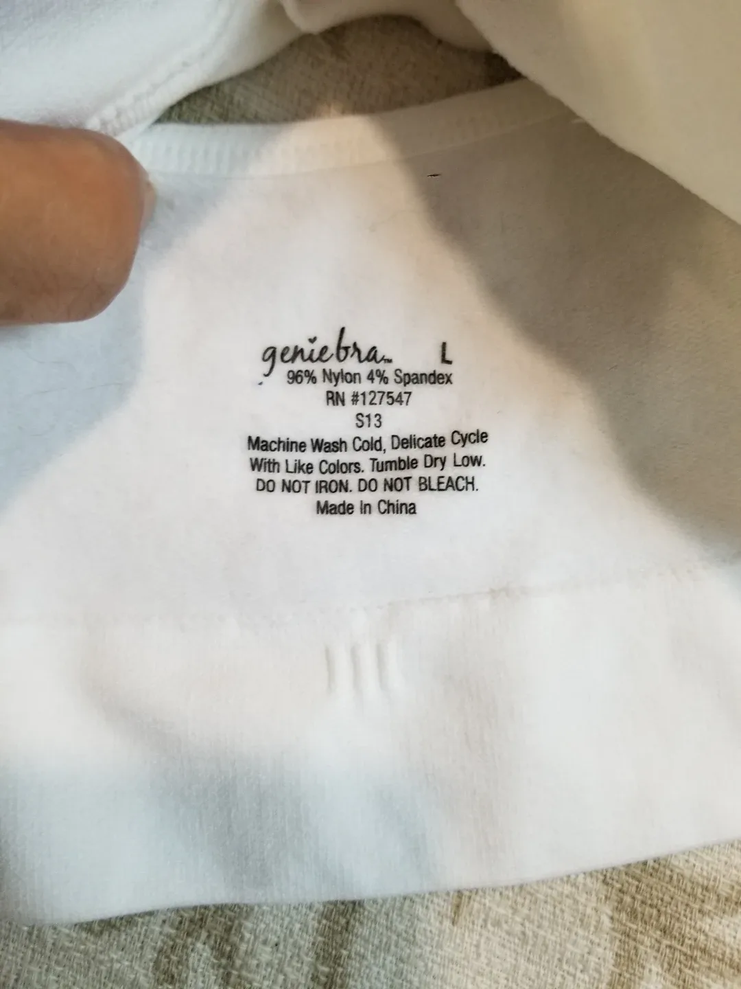 New Genie Bra - White - Size L image indicator(3)