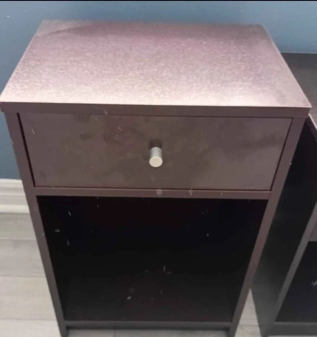 Brown Nightstand with Drawer